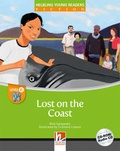 Cover: Young Reader, Level e, Fiction / Lost on the Coast, mit 1 CD-ROM/Audio-CD - Helbling