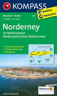 Abbildung von: KOMPASS Wanderkarte Insel Norderney - KOMPASS-Karten