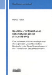 Abbildung von: Das Steuerhinterziehungsbekämpfungsgesetz (SteuerHBekG) - Shaker