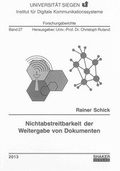 Cover: Nichtabstreitbarkeit der Weitergabe von Dokumenten - Shaker