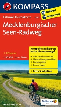Abbildung von: KOMPASS Fahrrad-Tourenkarte Mecklenburgischer Seen-Radweg 1:50.000 - KOMPASS-Karten