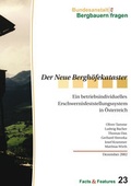 Cover: Der Neue Bergh&ouml;fekataster - Bundesanstalt f&uuml;r Agrarwirtschaft und Bergbauernfragen