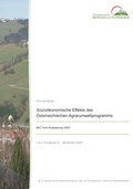 Cover: Sozio&ouml;konomische Effekte des &Ouml;sterreichischen Agrarumweltprogramms - Bundesanstalt f&uuml;r Agrarwirtschaft und Bergbauernfragen