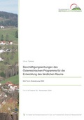 Cover: Besch&auml;ftigungswirkungen im Rahmen des &Ouml;sterreichischen Programms f&uuml;r die Entwicklung des l&auml;ndlichen Raums - Bundesanstalt f&uuml;r Agrarwirtschaft und Bergbauernfragen