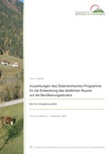 Cover: Auswirkungen auf die Bev&ouml;lkerungsstruktur des &Ouml;sterreichischen Programms f&uuml;r die Entwicklung des l&auml;ndlichen Raums - Bundesanstalt f&uuml;r Agrarwirtschaft und Bergbauernfragen