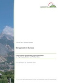 Cover: Berggebiete in Europa - Bundesanstalt f&uuml;r Agrarwirtschaft und Bergbauernfragen