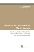 Cover: Verhaltenswissenschaftliche Markenanalyse - S&uuml;dwestdeutscher Verlag f&uuml;r Hochschulschriften