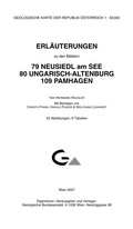 Cover: Erl&auml;uterungen zu den Bl&auml;ttern 79 Neusiedl am See, 80 Ungarisch-Altenburg, 109 Pamhagen - GeoSphere Austria