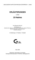 Cover: Erl&auml;uterungen zu Blatt 23 Hadres - GeoSphere Austria