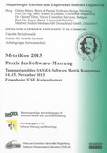 Cover: MetriKon 2013 - Praxis der Software-Messung - Shaker