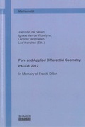 Cover: Pure and Applied Differential Geometry - PADGE 2012 - Shaker