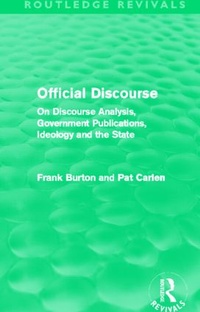Enlarge image Cover: Official Discourse (Routledge Revivals) - Routledge