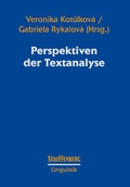 Cover: Perspektiven der Textanalyse - Stauffenburg
