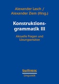 Cover: Konstruktionsgrammatik III - Stauffenburg