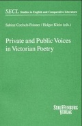 Cover: Private and Public Voices in Victorian Poetry - Stauffenburg