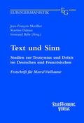 Cover: Text und Sinn - Stauffenburg