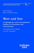 Cover: Wort und Text - Stauffenburg