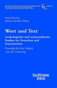 Abbildung von: Wort und Text - Stauffenburg