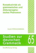 Cover: Konsekutivit&auml;t als grammatisches und diskurspragmatisches Ph&auml;nomen - Stauffenburg