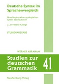 Cover: Deutsche Syntax im Sprachenvergleich - Stauffenburg