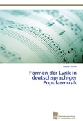 Cover: Formen der Lyrik in deutschsprachiger Popularmusik - S&uuml;dwestdeutscher Verlag f&uuml;r Hochschulschriften AG  Co. KG