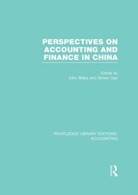 Enlarge image Cover: Perspectives on Accounting and Finance in China (RLE Accounting) - Routledge