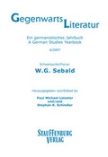 Cover: Gegenwartsliteratur. Ein Germanistisches Jahrbuch /A German Studies Yearbook / 6/2007 - Stauffenburg