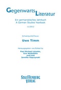 Cover: Gegenwartsliteratur. Ein Germanistisches Jahrbuch /A German Studies Yearbook / 11/2012 - Stauffenburg