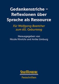 Enlarge image Cover: Gedankenstriche - Reflexionen über Sprache als Ressource - Stauffenburg