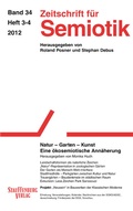 Cover: Zeitschrift f&uuml;r Semiotik / Natur - Garten - Kunst. Eine &ouml;kosemiotische Ann&auml;herung - Stauffenburg