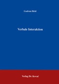 Cover: Verbale Interaktion - Kovac, Dr. Verlag