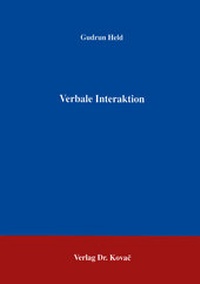Enlarge image Cover: Verbale Interaktion - Kovac, Dr. Verlag