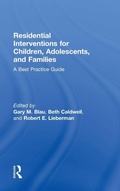 Cover: Residential Interventions for Children, Adolescents, and Families - Routledge