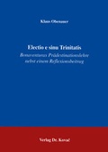 Cover: Electio e sinu Trinitatis - Kovac, Dr. Verlag