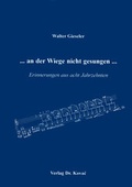 Cover: ... an der Wiege nicht gesungen... - Kovac, Dr. Verlag