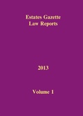 Cover: EGLR 2013 V1 - Estates Gazette