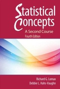 Cover: Statistical Concepts - A Second Course - Routledge Academic