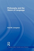 Cover: Philosophy and the Vision of Language - Routledge