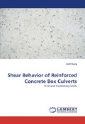 Cover: Shear Behavior of Reinforced Concrete Box Culverts - LAP Lambert Academic Publishing