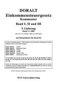 Abbildung von: Einkommensteuergesetz, 9. Ergänzungslieferung - Facultas