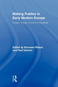 Cover: Making Publics in Early Modern Europe - Routledge
