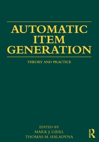 Enlarge image Cover: Automatic Item Generation - Routledge