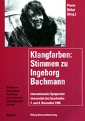 Cover: Klangfarben. Stimmen zu Ingeborg Bachmann - R&ouml;hrig Universit&auml;tsverlag