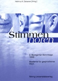 Cover: Stimmen h&ouml;ren - R&ouml;hrig Universit&auml;tsverlag