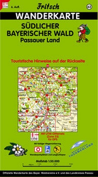Abbildung von: Südlicher Bayerischer Wald Passauer Land - Fritsch Landkartenverlag