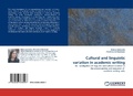 Cover: Cultural and linguistic variation in academic writing - LAP Lambert Academic Publishing