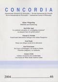 Cover: Concordia - Internationale Zeitschrift f&uuml;r Philosophie Heft 46 - Verlag G&uuml;nter Mainz