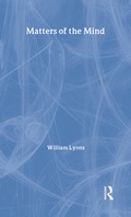 Cover: Matters of the Mind - Routledge