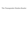 Cover: The Transgender Studies Reader - Routledge