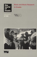 Cover: Music and Music Research in Croatia - VWB-Verlag